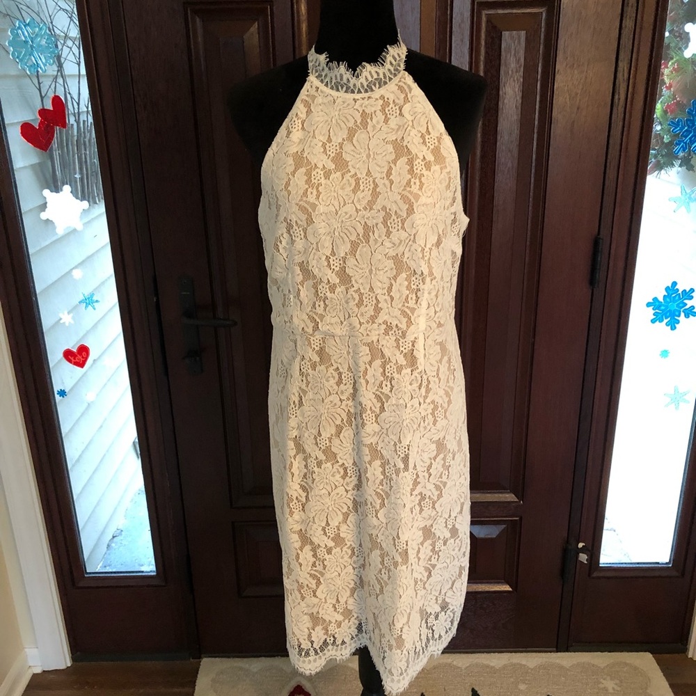 White Lace Hightop Dress